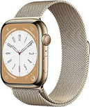 Apple Watch Series 8 GPS + Cellular 45mm Gold Stainless Steel Case with Gold Milanese Loop