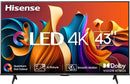 Hisense 43QD6N-43 inch QLED 4K UHD Google TV with 4K AI Upscaler, AI Sports Mode, Dolby Atmos, Dolby Vision/HDR10/HDR10+/HLG, Game Mode Plus
