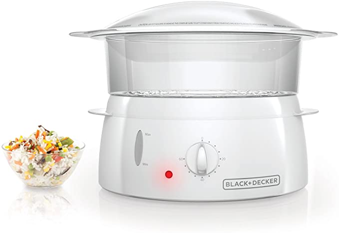 BLACK DECKER Food Steamer Vegetable Steamer Built in Egg Holder BPA