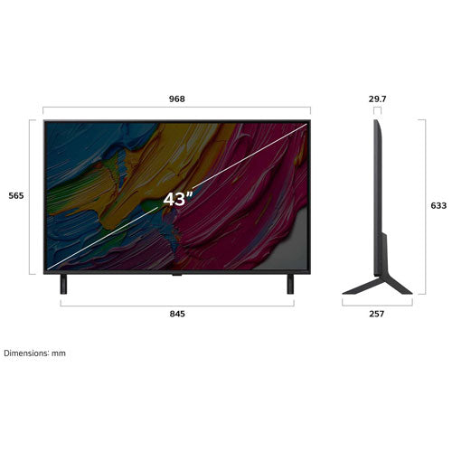 LG 43" QNED80AUA Series QNED AI QNED80 4K UHD HDR LED Smart TV (43QNED80AUA) - 2025