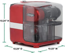 Omega Juicer JCUBE500RD Cold Press 365 Slow Masticating Juice Extractor and Nutrition System with On-Board Storage, 120-Watts, Red