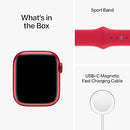Apple Watch Series 8 [GPS+Cellular, 41mm]-Red Aluminum Case with Red Sport Band
