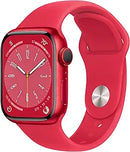 Apple Watch Series 8 [GPS+Cellular, 41mm]-Red Aluminum Case with Red Sport Band