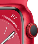 Apple Watch Series 8 [GPS+Cellular, 41mm]-Red Aluminum Case with Red Sport Band
