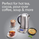 Hamilton-Beach 41028 Professional Electric Kettle with Digital Controls, 6 Preset Temperatures, LCD Screen, 1500 Watts Silver