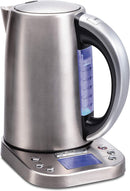 Hamilton-Beach 41028 Professional Electric Kettle with Digital Controls, 6 Preset Temperatures, LCD Screen, 1500 Watts Silver