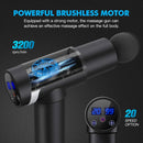 Maxfree Massage Gun, Deep Tissue Massage Device Massage Gun for Athletes Muscle Massager Quiet 20 Speed Settings, Full-Body Relief for Physiotherapists with Carrying Case (Black-Silver)