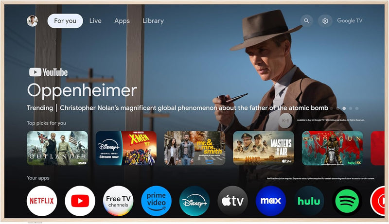 TCL NXTVISION 55" 4K UHD HDR QLED Smart Google TV (55A300W) - 2024 - White