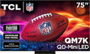 TCL 75-Inch QM7K Series QLED 4K Smart QD-Mini LED TV with Google TV (2025 Model) New Halo Control System, LD2800 Precise Dimming Series, HDR 3000 Nits Peak, Audio by Bang & Olufsen - 75QM7K