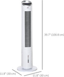 HOMCOM 3-In-1 Evaporative Air Cooler, Oscillation Cooling Fan, Swamp Cooler with Ice Packs, Remote Control, Timer, 3 Modes and 3 Speeds(824-034V80)