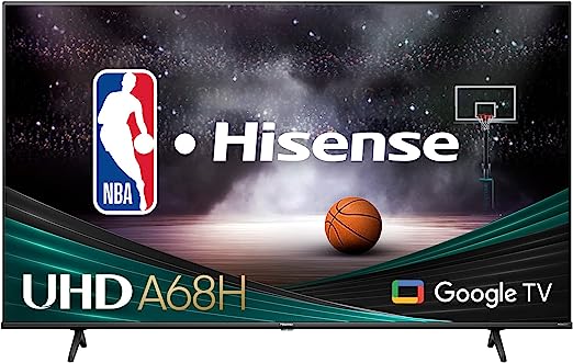 Hisense 43A68H - 43 inch Smart Ultra HD 4K Dolby Vision HDR10 Google TV with Bluetooth, Voice Remote (Canada Model) 2022