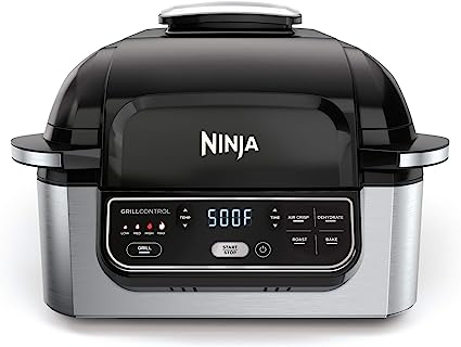 Ninja® Foodie™ 5-in-1 Non-Stick Indoor Grill w/ Air Fryer, Stainless Steel