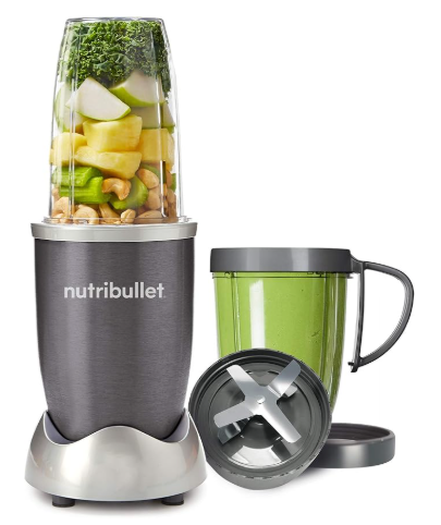 NutriBullet 600 Superfood Nutrition Extractor, Blender & Mixer System (8-Piece Set), Silver