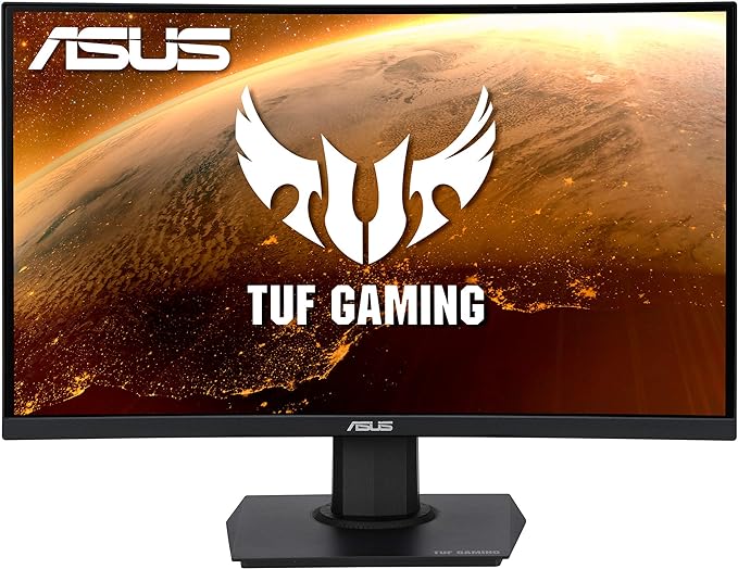 ASUS TUF Gaming VG24VQE 23.6” Curved Monitor, 1080P Full HD