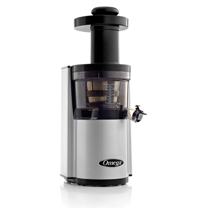 Omega Juicers VSJ843RS Vertical Slow Masticating Juicer for Continuous Fresh Juice at 43 RPM Features Compact Design Automatic Juice Ejection(Brand New)