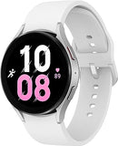 Samsung Galaxy Watch 5 [2022] Latin Specs (44mm) Bluetooth Aluminum Case Bio Active Sensor Sleep Tracking Heart (44 mm, Silver/White + 15W Wall Charger)