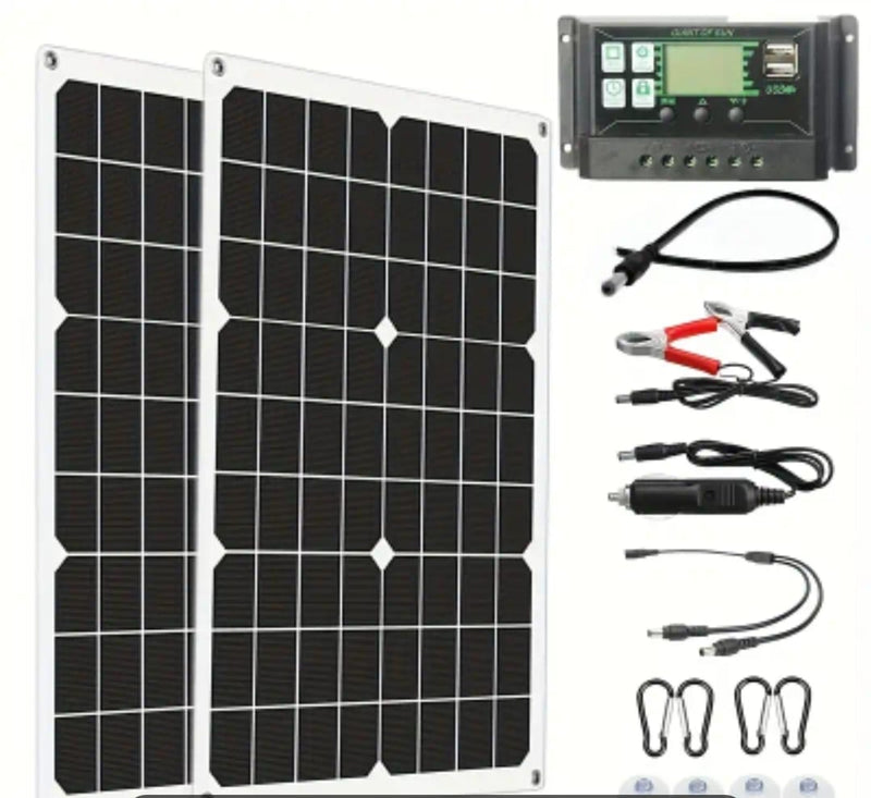 Solar Panel Perfect For Car Yatch RV Boat Trucker Camping Battery Charger