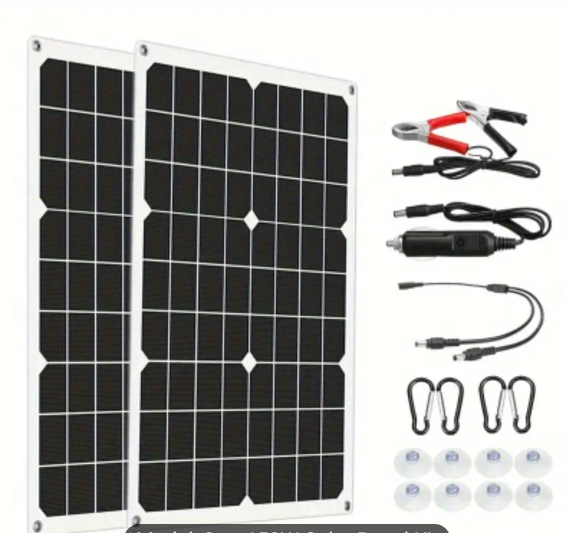 Solar Panel Perfect For Car Yatch RV Boat Trucker Camping Battery Charger