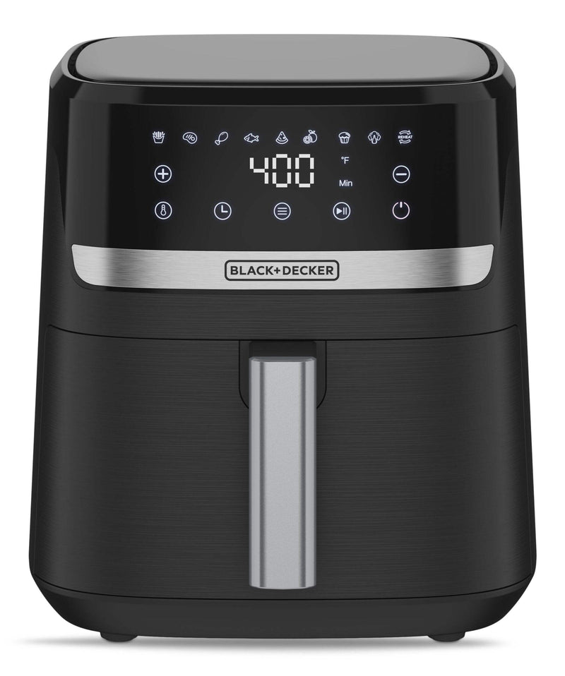 Black & Decker 8-in-1 Digital Air Fryer with Non-Stick Cooking Basket, 6-qt