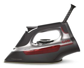 CHI Professional 1700W Steam Iron, Red/Black(300 steam holes)