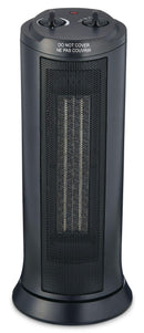 For Living Oscillating Tower Ceramic Space Heater 1500W, Black