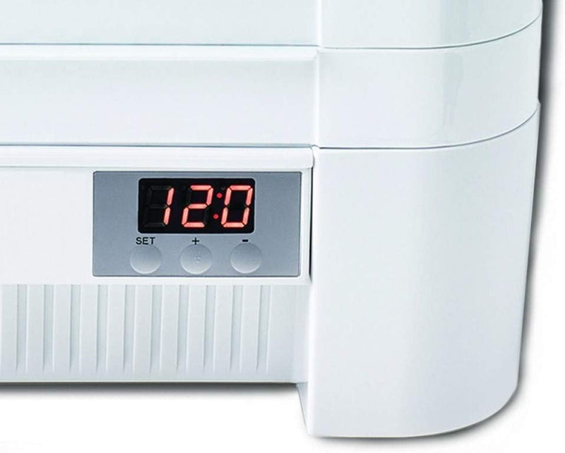 Excalibur ECB50B EZ Dry 5-Tray Stackable Electric Food Dehydrator with Temperature Control Featuring Heat Sensor Includes Mesh Screens, Yogurt Cups and Fruit Roll Sheets BPA Free, Black