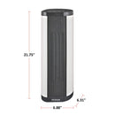 NOMA Oscillating Tower/Baseboard Heater 1500W, White