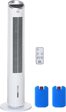 HOMCOM 3-In-1 Evaporative Air Cooler, Oscillation Cooling Fan, Swamp Cooler with Ice Packs, Remote Control, Timer, 3 Modes and 3 Speeds(824-034V80)