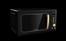 Frigidaire 0.7 Cu. Ft. Retro Countertop Microwave Oven, Black and Gold