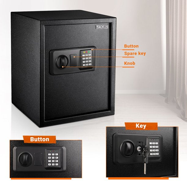 Home Safe Large Electronic Digital Safe 1.8 Cubic Feet With Instruction Light For Money Safe Cash Jewelry Passport Gun Security
