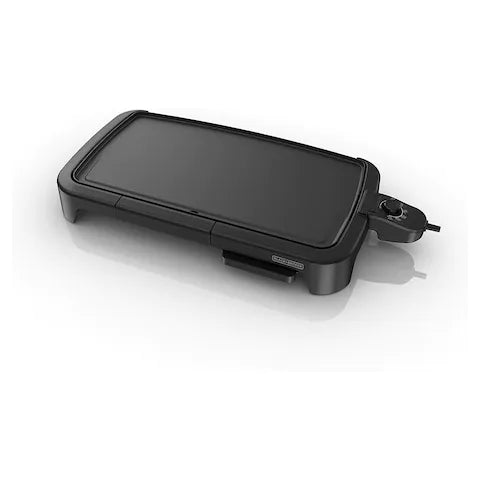 Black + Decker Family Size Electric Griddle with Warming Tray and Drip Tray Black(GD2051BC)