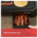 Black + Decker Family Size Electric Griddle with Warming Tray and Drip Tray Black(GD2051BC)