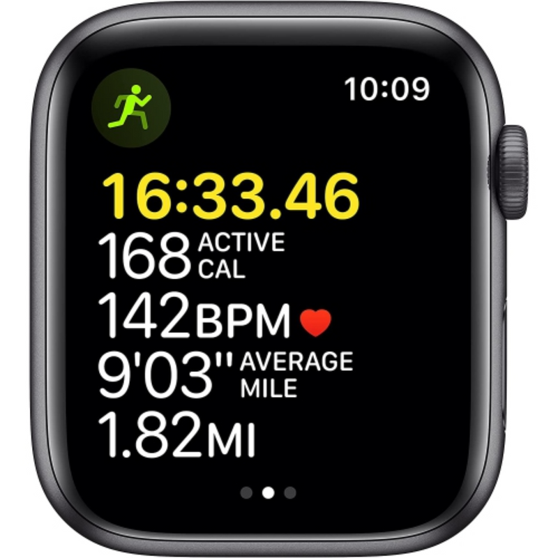 Apple Watch SE (GPS, 44mm) - Space Grey Aluminium Case with Midnight Sport Band - Regular