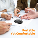 VictSing Mini Ergonomic Wireless Mouse, 2.4G Quiet Mouse with USB Receiver, Portable Computer Mice with Independent Power Switch Black