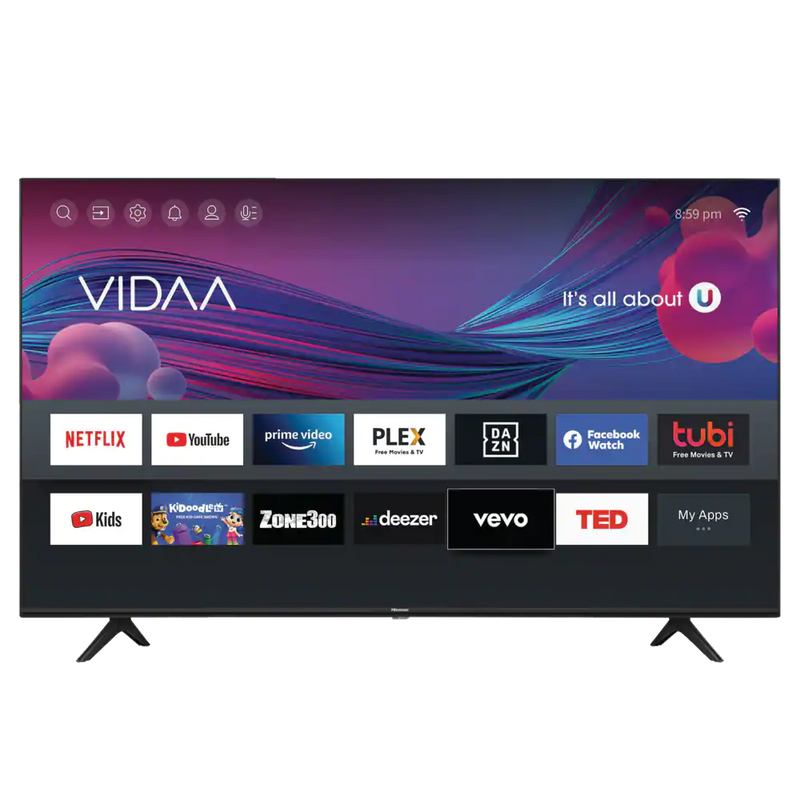 Hisense 43 A7GV 4K Vidaa Smart TV w/ Wi-Fi, Dolby Vision, HDR10, Supports Google Assistant/Alexa